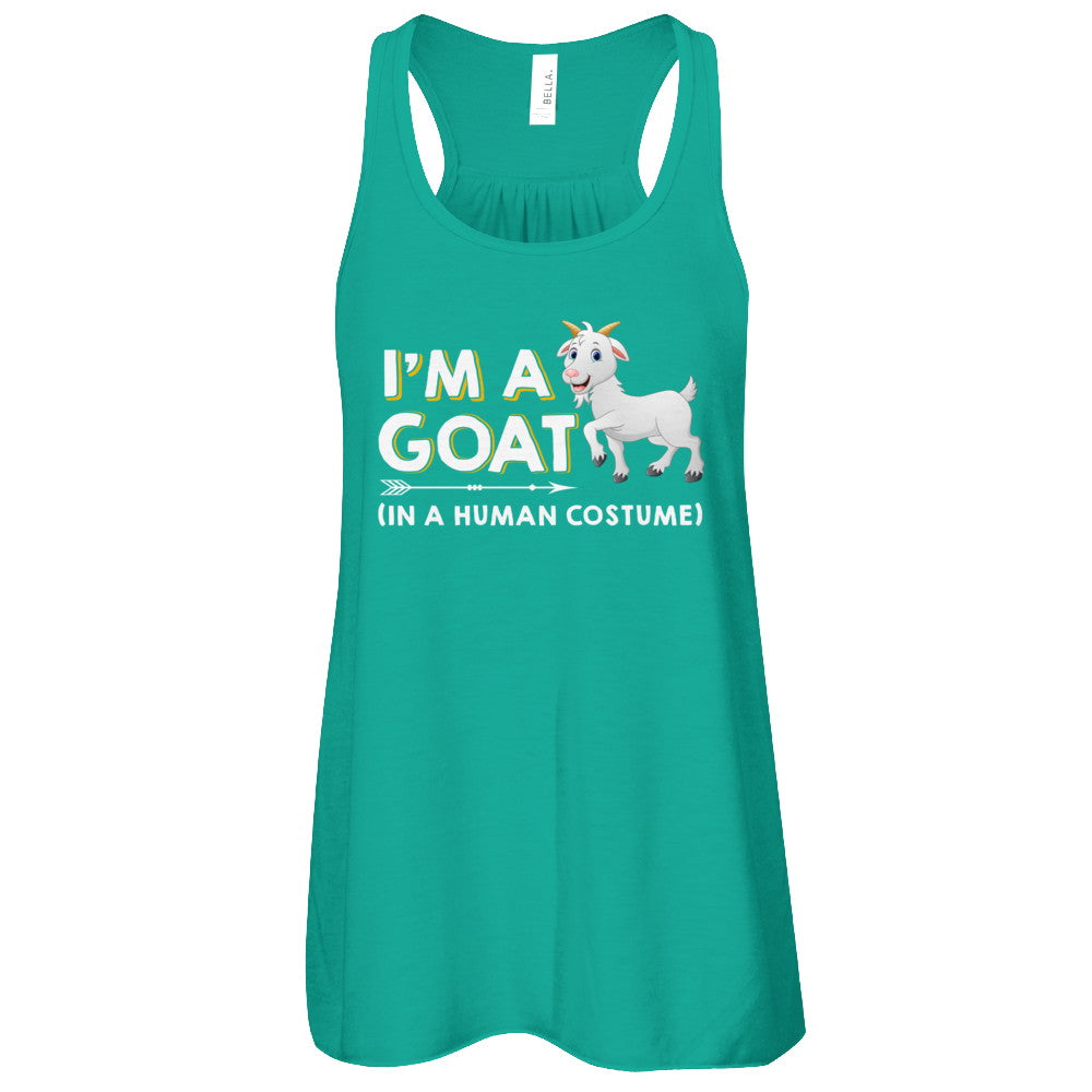 Halloween I'm A Goat In A Human Costume Funny Goat T-Shirt & Tank Top | Teecentury.com