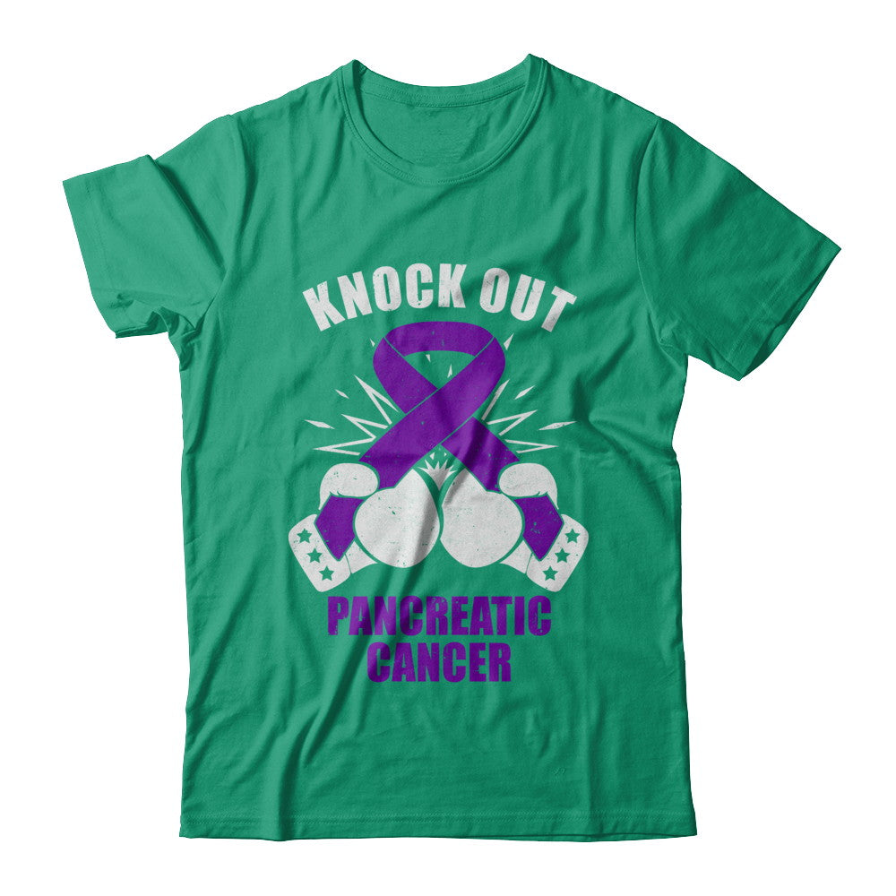 Boxing knock out Pancreatic Cancer Awareness Support T-Shirt & Hoodie | Teecentury.com
