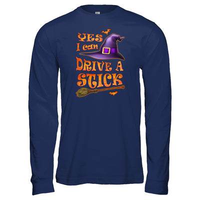 Yes I Can Drive A Stick Funny Halloween Witch Broom T-Shirt & Tank Top | Teecentury.com