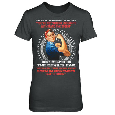 I Whispered Devil Ear Woman Who Was Born In November T-Shirt & Hoodie | Teecentury.com