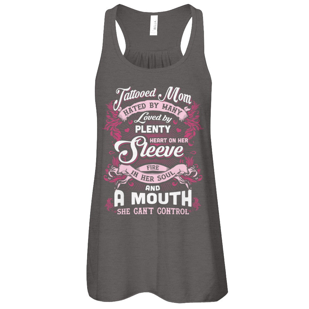 Tattooed Mom Hated By Many Loved By Plenty Heart On Her Sleeve T-Shirt & Tank Top | Teecentury.com