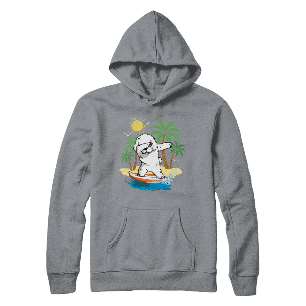 Summer Vacation Dabbing Poodle Surfing Surfboard Gift T-Shirt & Hoodie | Teecentury.com