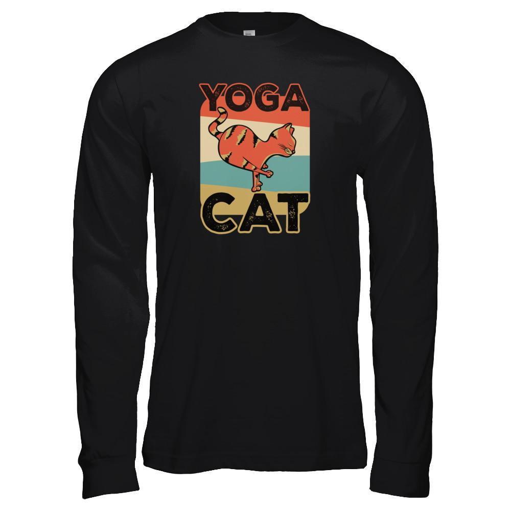 Classic Vintage Retro Yoga Cat Funny T-Shirt & Tank Top | Teecentury.com