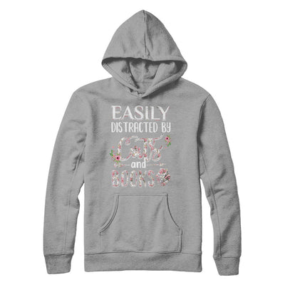 Easily Distracted By Cats And Books T-Shirt & Hoodie | Teecentury.com