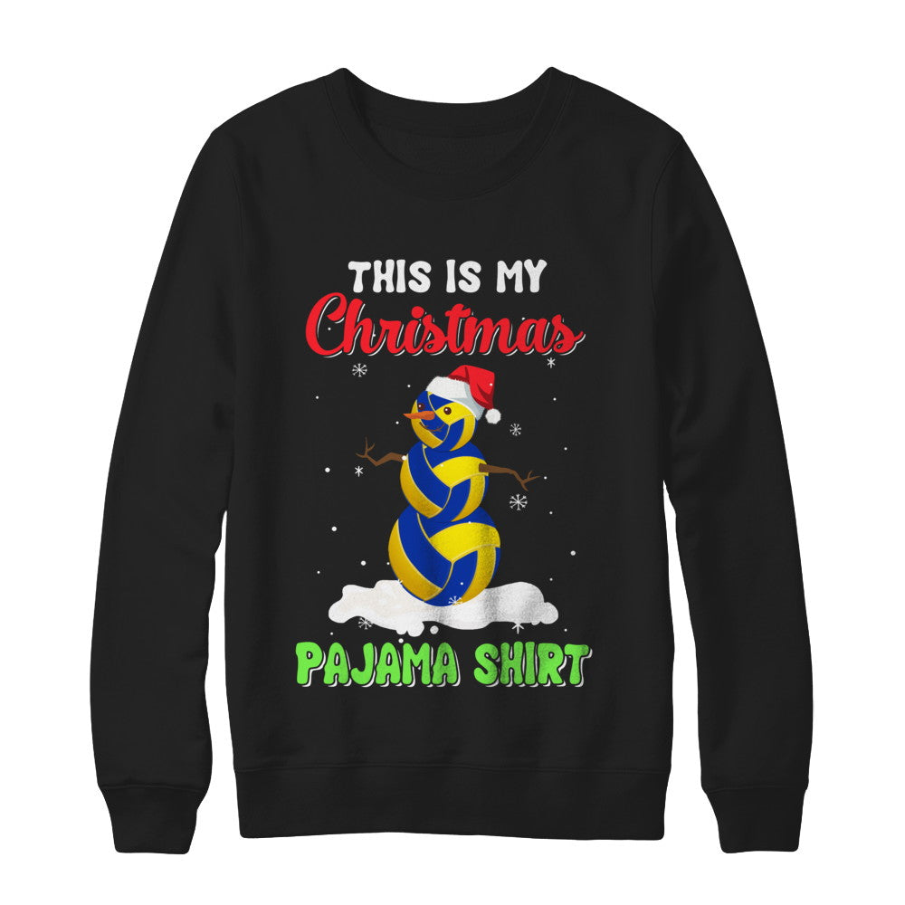 This Is My Christmas Pajama Xmas Snowman Volleyball T-Shirt & Sweatshirt | Teecentury.com