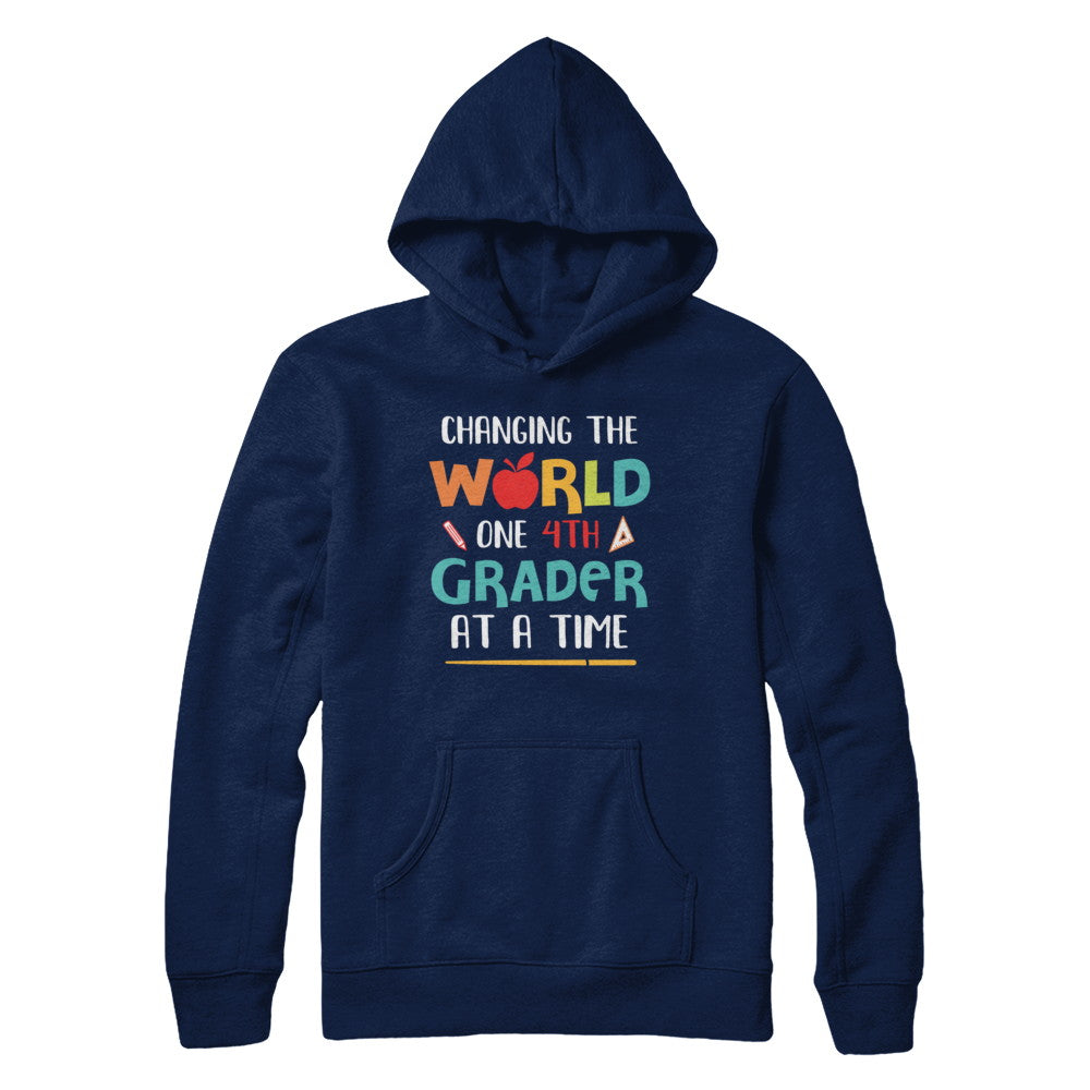 Changing The World One 4th Grader Back To School Teacher T-Shirt & Hoodie | Teecentury.com