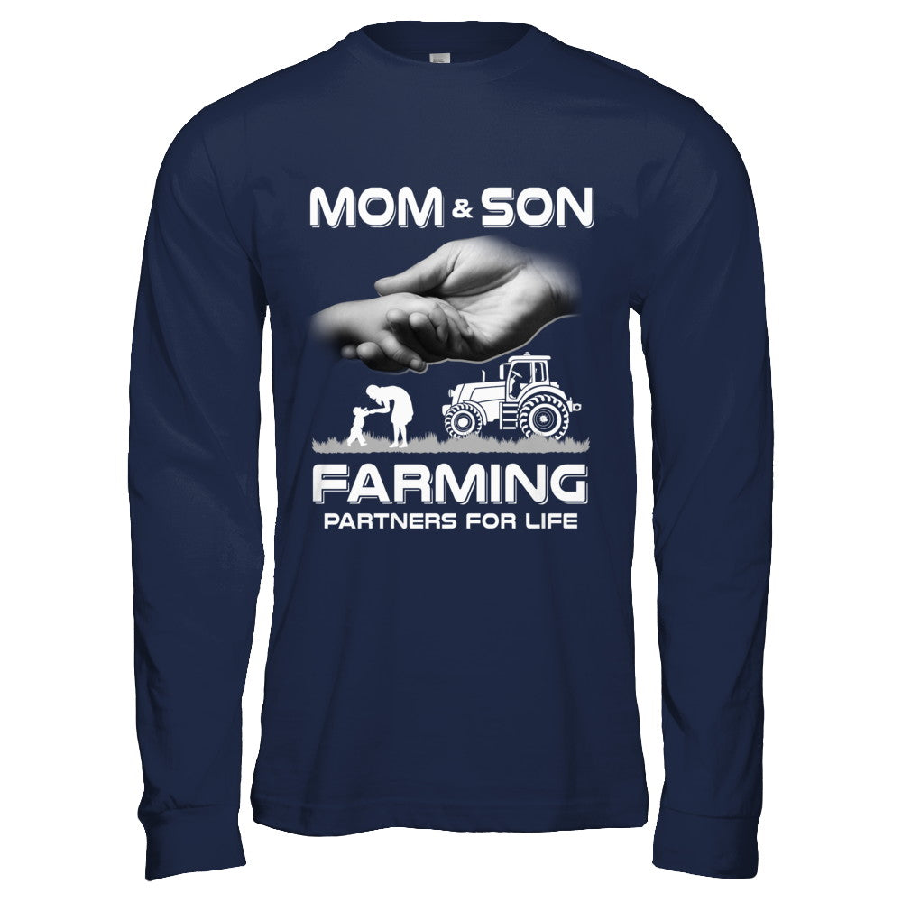 Farmer Mom And Son Farming Partners For Life Mothers Day T-Shirt & Hoodie | Teecentury.com