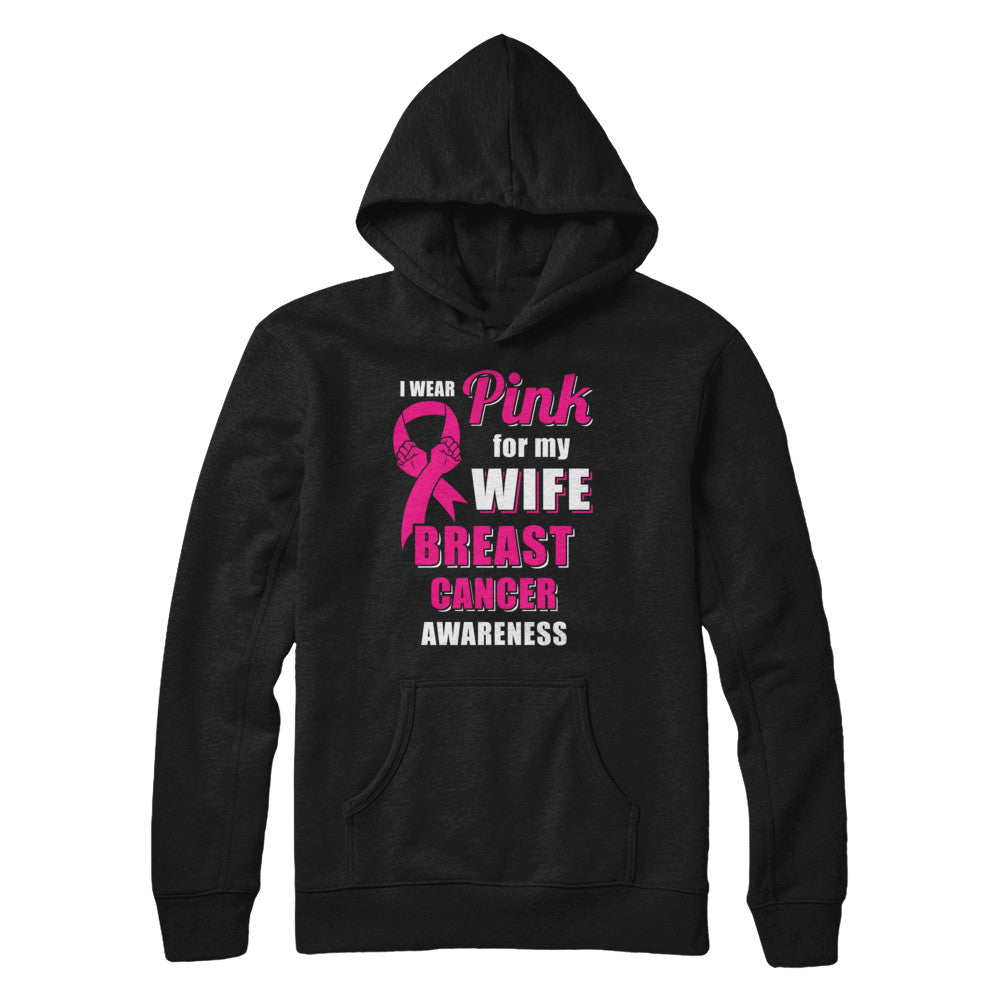 I Wear Pink For My Wife Breast Cancer Husband T-Shirt & Hoodie | Teecentury.com