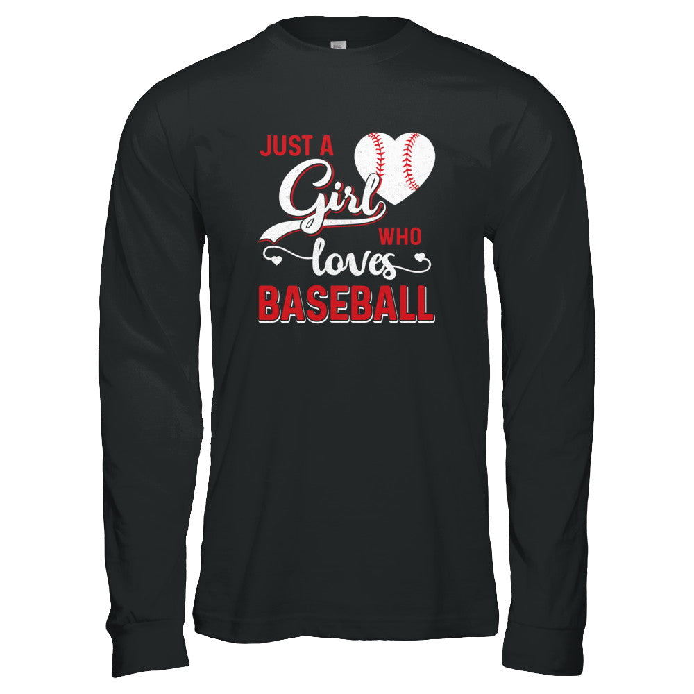 Just A Girl Who Loves Baseball T-Shirt & Tank Top | Teecentury.com
