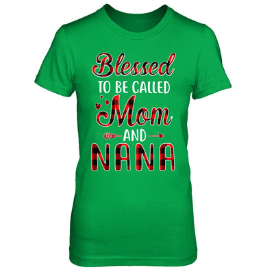 Red Buffalo Plaid Blessed To Be Called Mom And Nana T-Shirt & Hoodie | Teecentury.com