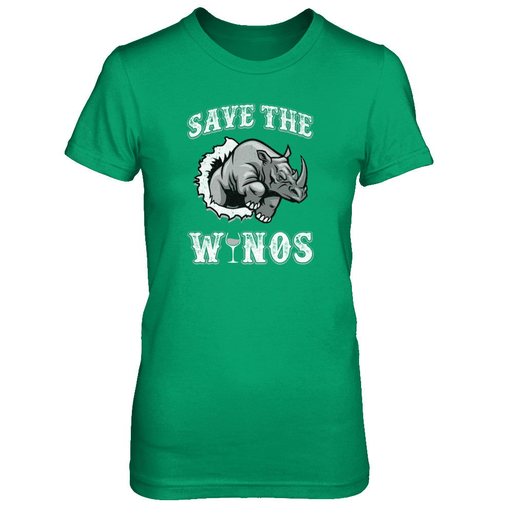 Save The Winos Wine Rhino T-Shirt & Tank Top | Teecentury.com