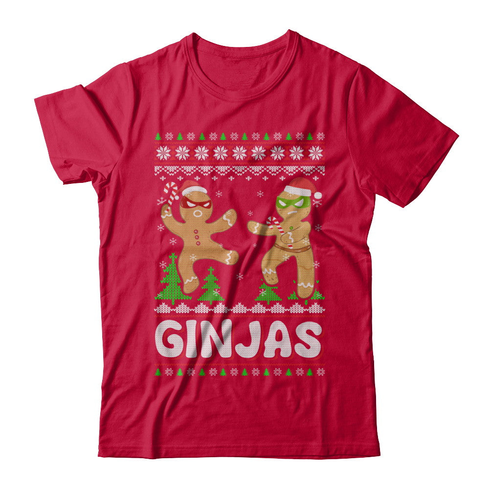 Ginjas Gingerbread Ninjas Funny Ugly Christmas Sweater Shirt