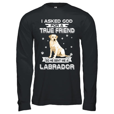 I Asked God For A True Friend So Sent Me Labrador Dog T-Shirt & Hoodie | Teecentury.com