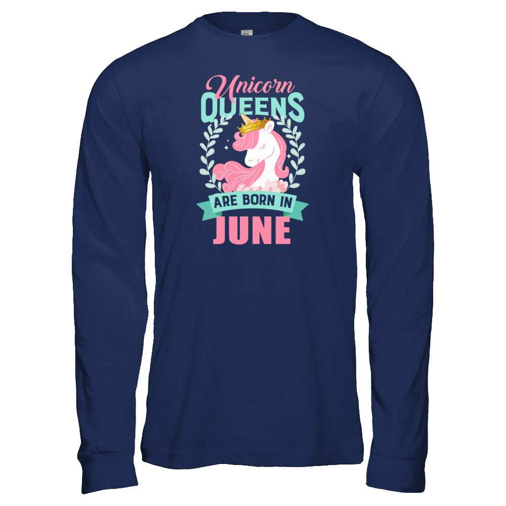 Unicorn Queens Are Born In June Birthday Gift T-Shirt & Tank Top | Teecentury.com