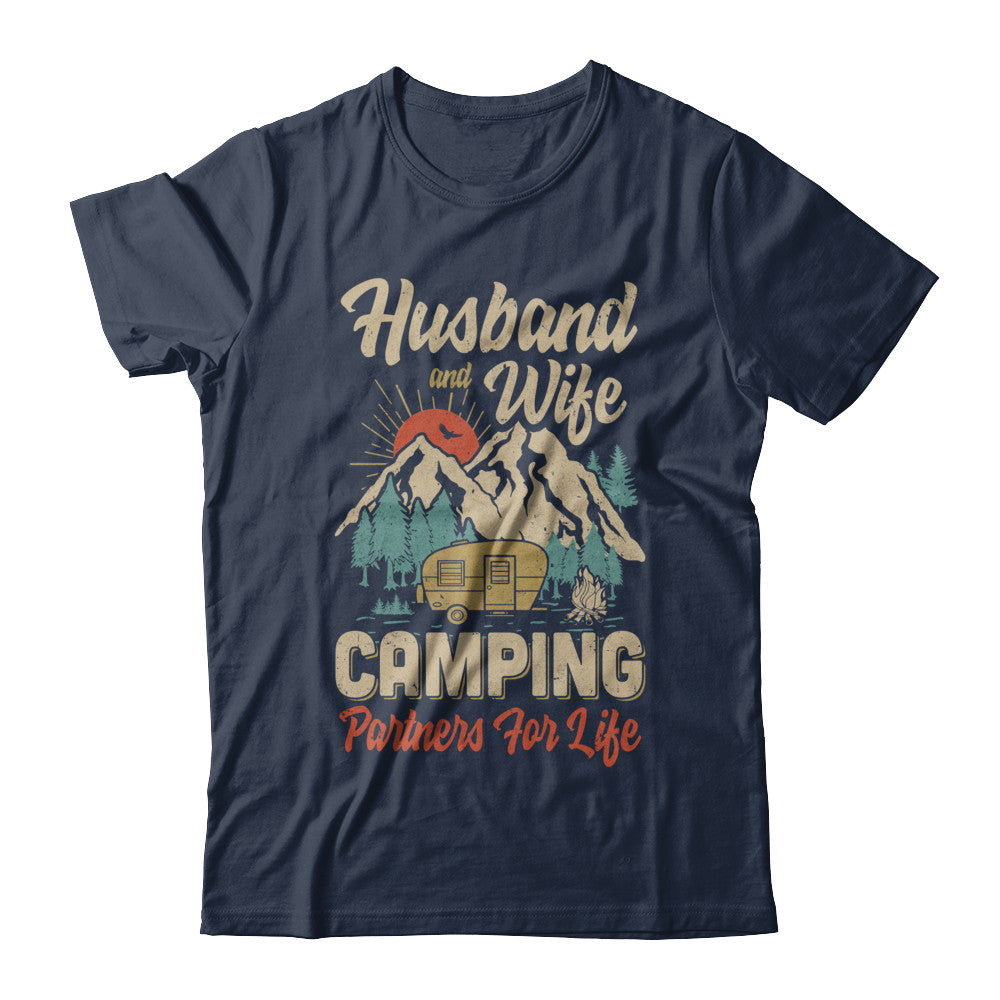 Husband And Wife Camping Partners For Life Camping T-Shirt & Hoodie | Teecentury.com
