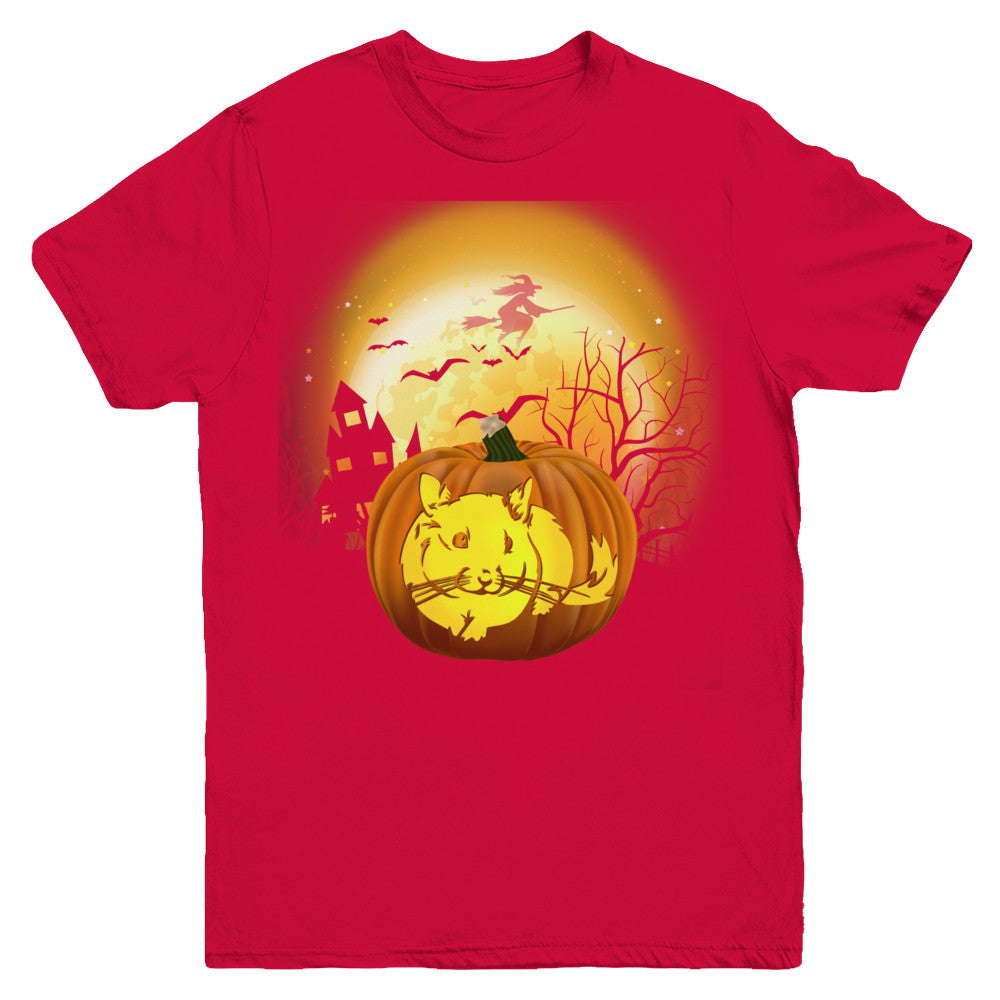 Pumpkin Chinchilla Halloween Human Costume Youth Youth Shirt | Teecentury.com