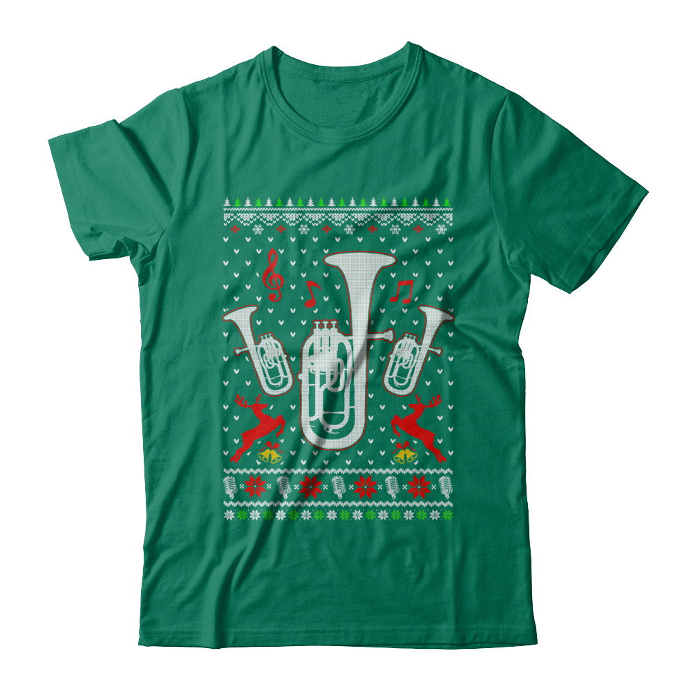 Santa Euphonium Ugly Christmas Sweater Gifts T-Shirt & Sweatshirt | Teecentury.com