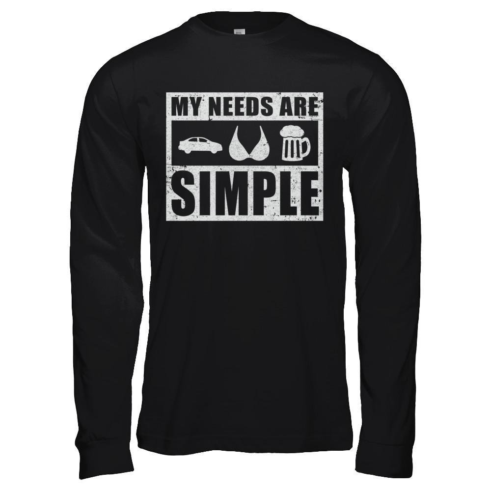 My Needs Are Simple Car Boobs Beer T-Shirt & Hoodie | Teecentury.com