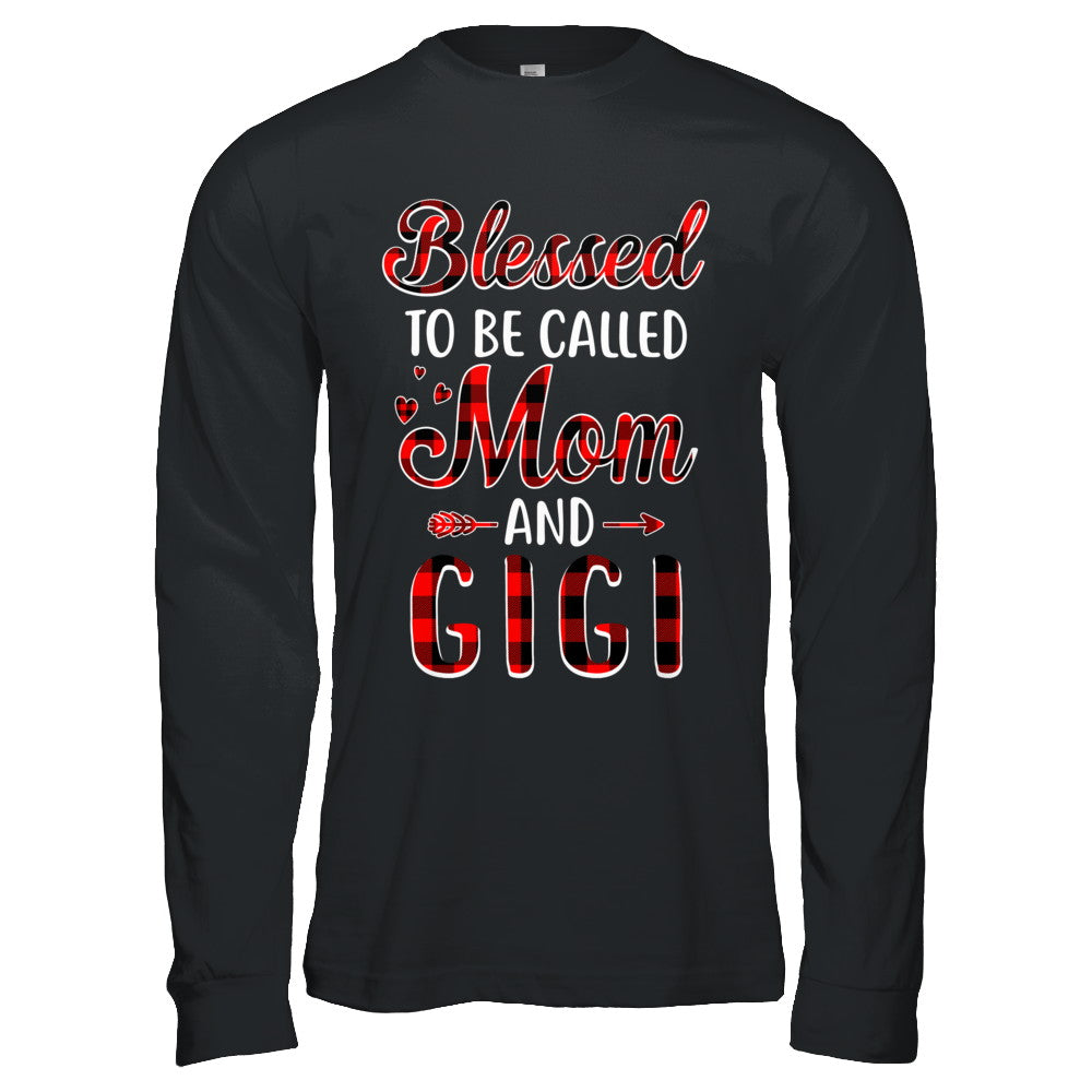 Red Buffalo Plaid Blessed To Be Called Mom And Gigi T-Shirt & Hoodie | Teecentury.com