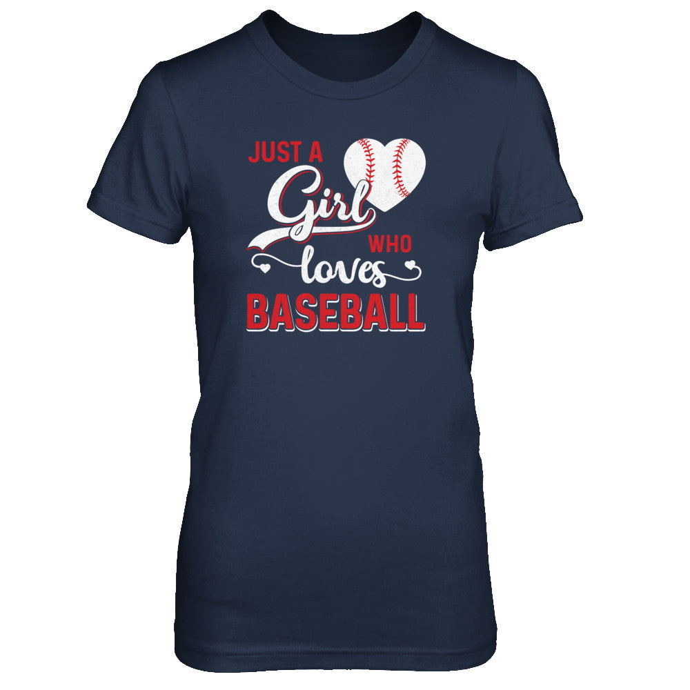 Just A Girl Who Loves Baseball T-Shirt & Tank Top | Teecentury.com