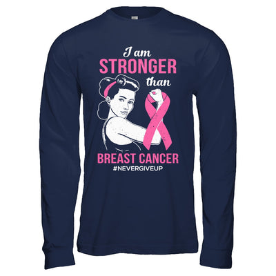 I Am Stronger Than Breast Cancer Awareness Support T-Shirt & Hoodie | Teecentury.com