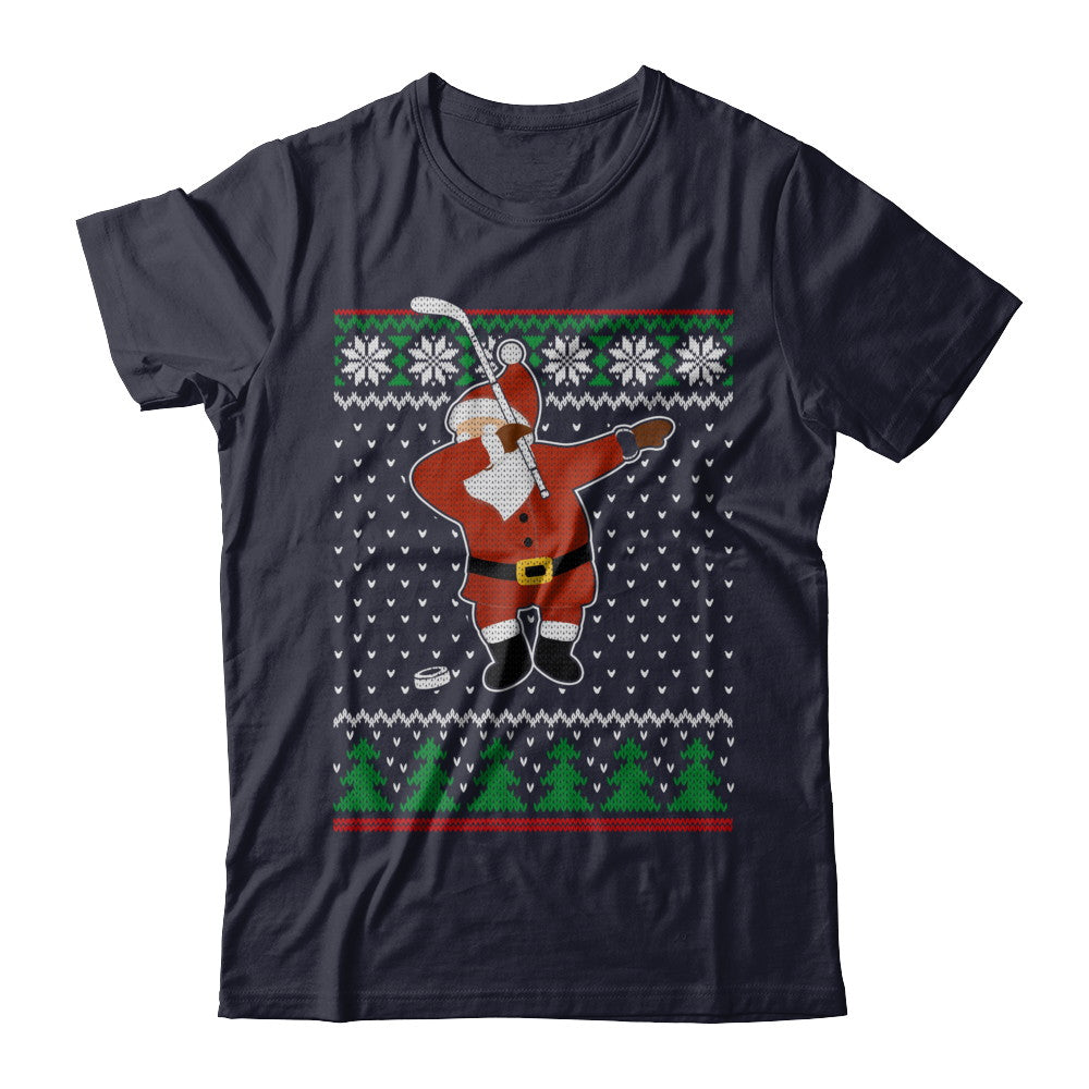Dabbing Santa Hockey Ugly Sweater Christmas T-Shirt & Sweatshirt | Teecentury.com