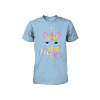 100 Magical Days Of School Unicorn Girl Gifts Youth Youth Shirt | Teecentury.com