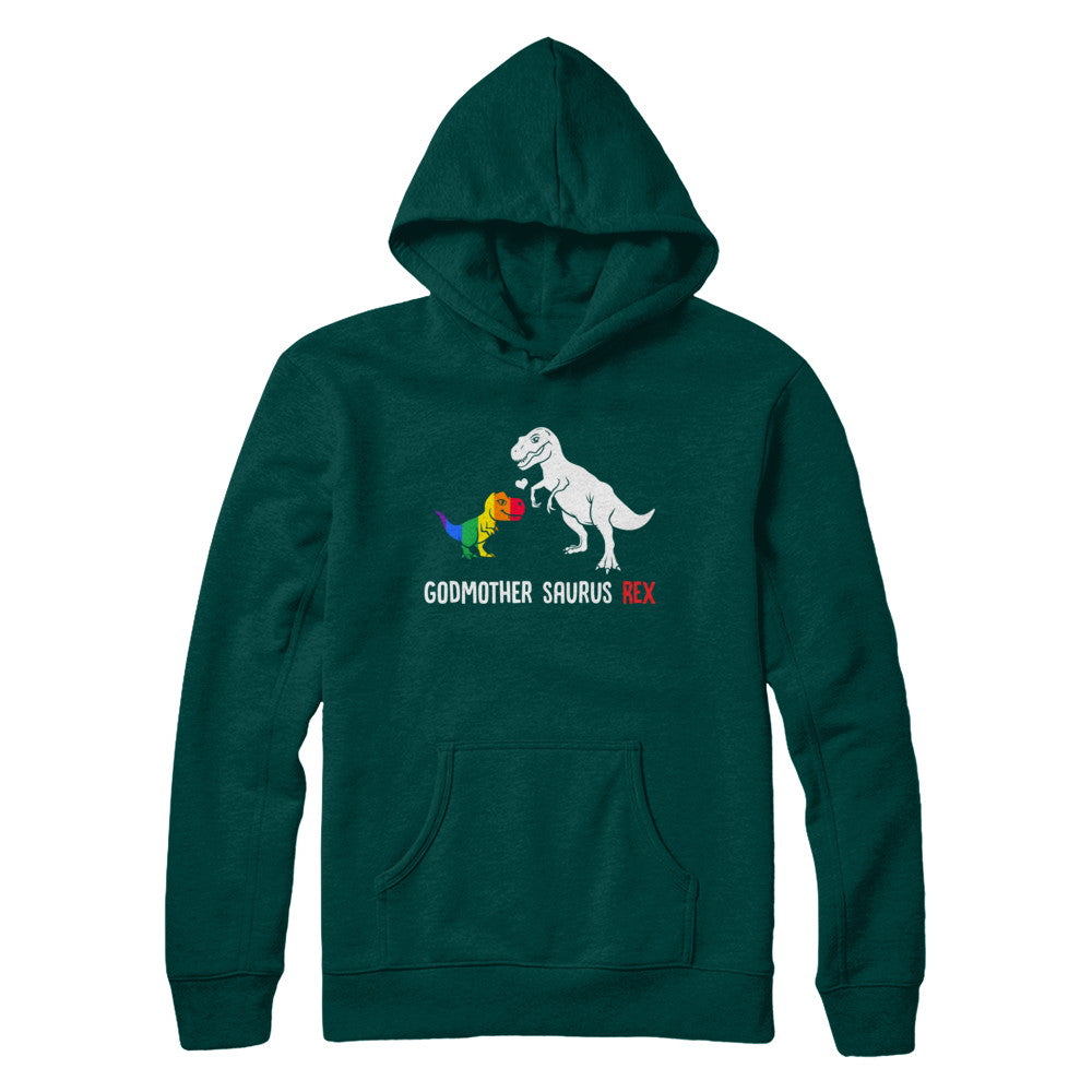 Godmother Saurus T-Rex Dinosaur Gift LGBT Support T-Shirt & Hoodie | Teecentury.com