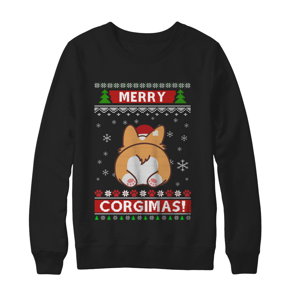 Xmas Merry Corgmas Santa Corgi Ugly Christmas Sweater T-Shirt & Sweatshirt | Teecentury.com