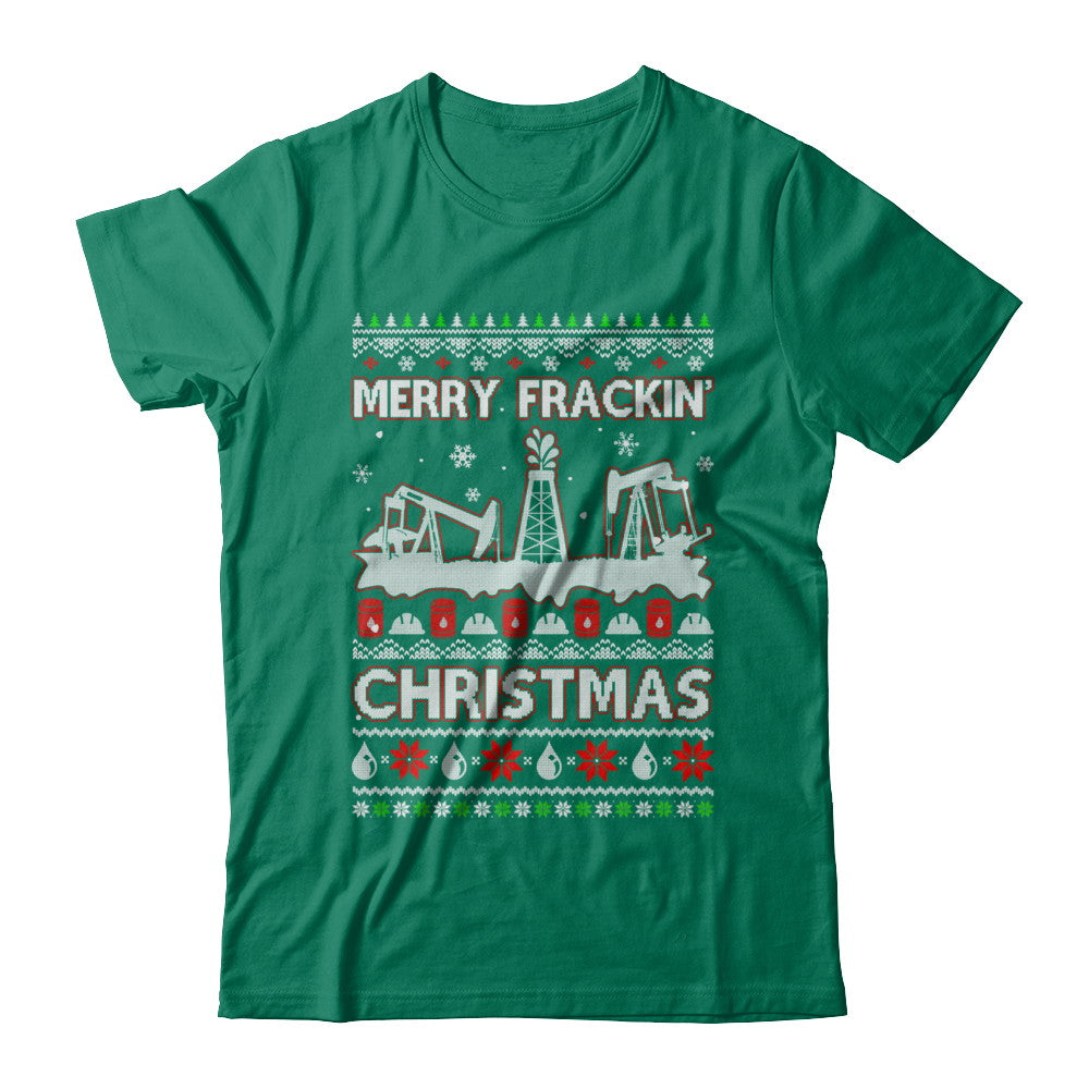 Oilfield Merry Fracking Christmas Ugly Sweater Gifts T-Shirt & Sweatshirt | Teecentury.com