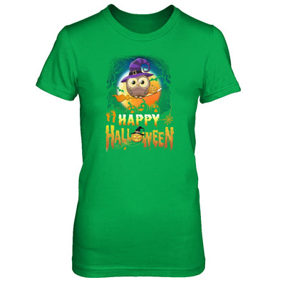 Happy Halloween Owl Witch T-Shirt & Tank Top | Teecentury.com