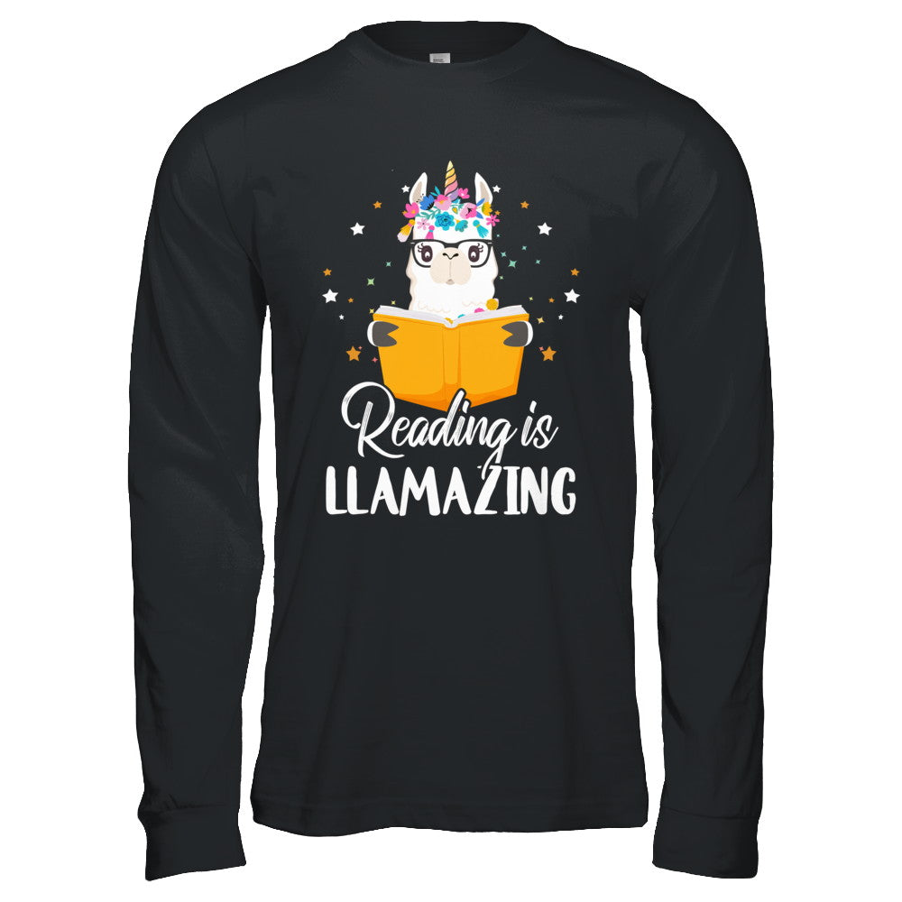 Reading Is Llamazing Llama Reading Book Lover T-Shirt & Hoodie | Teecentury.com