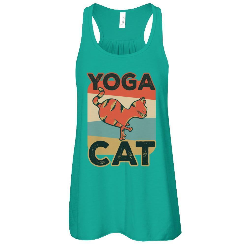 Classic Vintage Retro Yoga Cat Funny T-Shirt & Tank Top | Teecentury.com