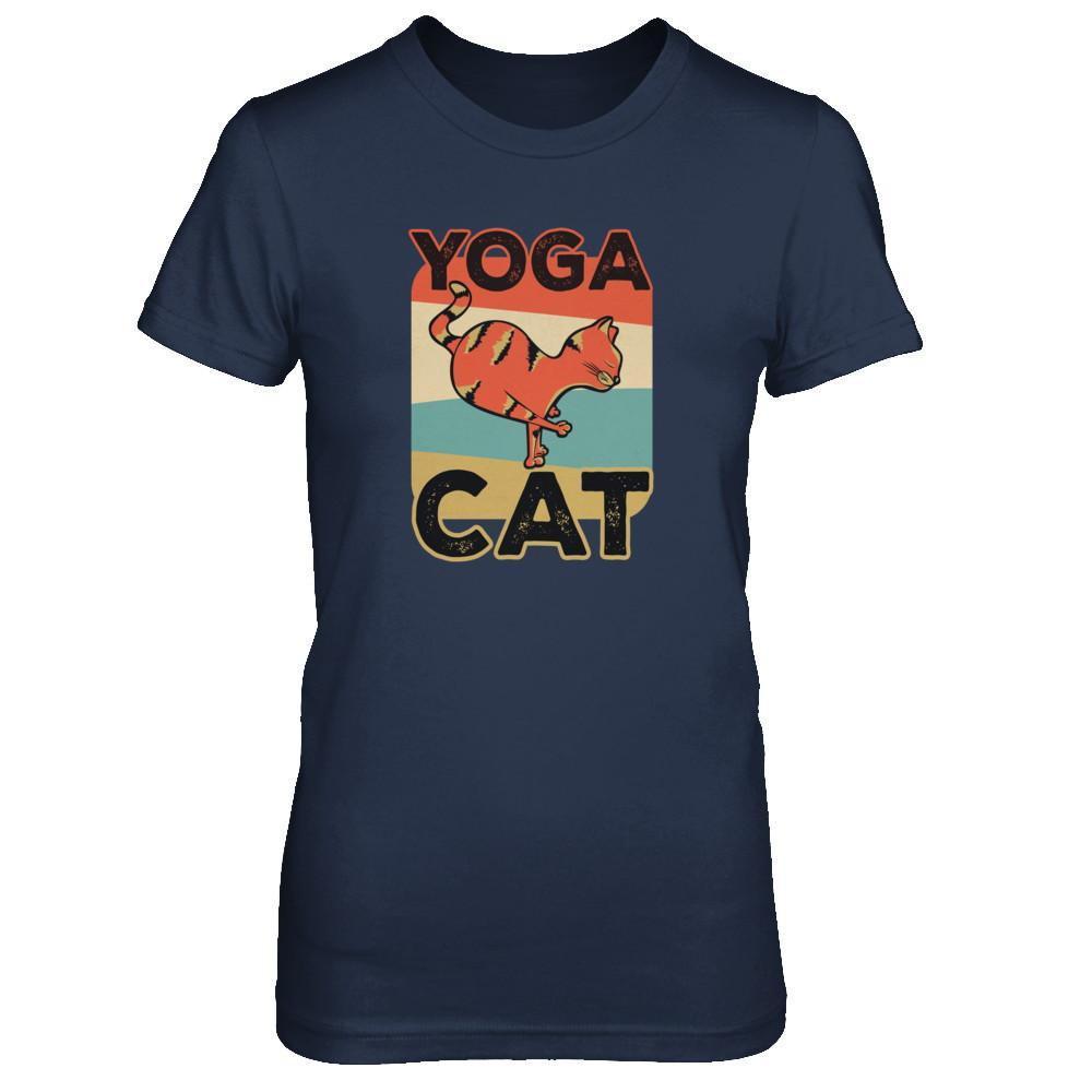 Classic Vintage Retro Yoga Cat Funny T-Shirt & Tank Top | Teecentury.com