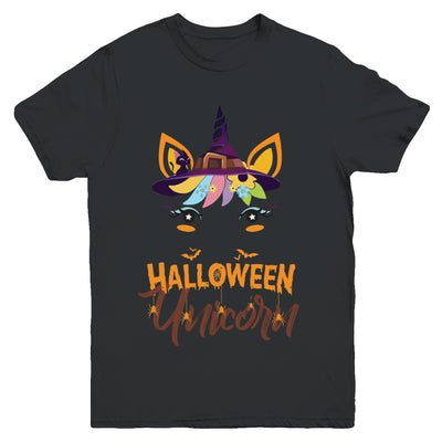 Halloween Costume Unicorn Witch Bats Youth Youth Shirt | Teecentury.com