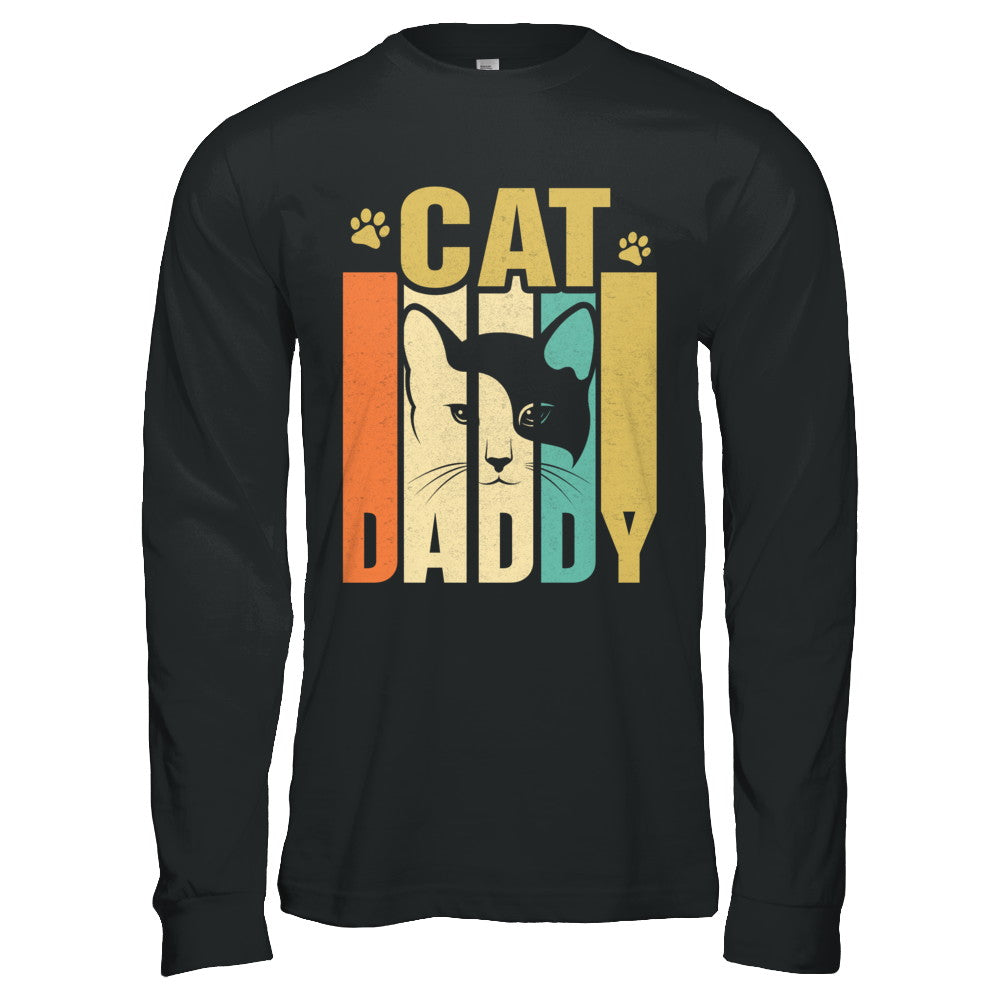 Retro Vintage Daddy Cat Father's Day Gift T-Shirt & Hoodie | Teecentury.com