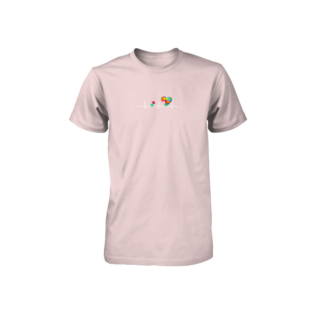 Autism Puzzle Heartbeat Autism Awareness Youth Youth Shirt | Teecentury.com