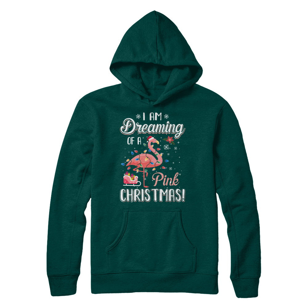 I Am Dreaming Of A Pink Christmas Flamingo Gifts T-Shirt & Sweatshirt | Teecentury.com