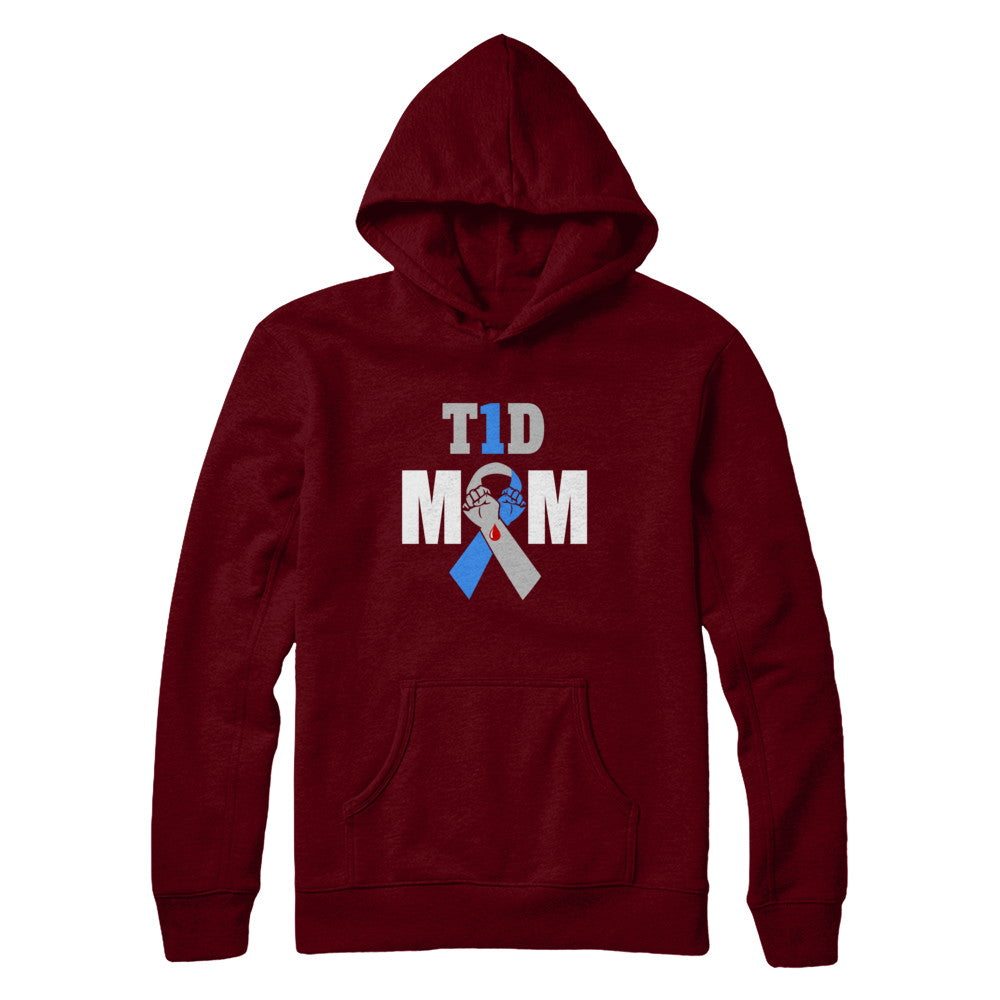 Diabetes awareness T1D Proud Type 1 Diabetes Mom T-Shirt & Hoodie | Teecentury.com