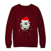 Santa Hat Soccer Christmas Gifts T-Shirt & Sweatshirt | Teecentury.com