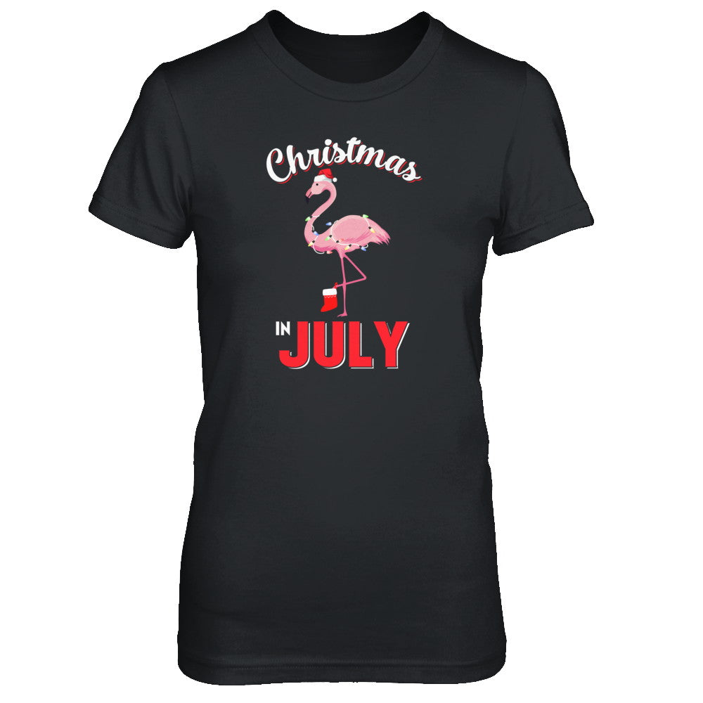 Funny Party X-Mas Flamingo Christmas In July T-Shirt & Tank Top | Teecentury.com