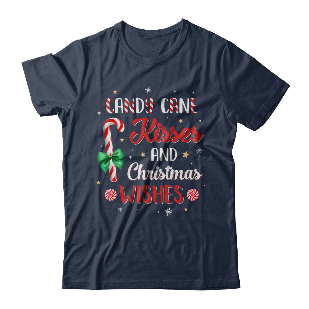 Candy Cane Kisses And Christmas Wishes Gifts T-Shirt & Sweatshirt | Teecentury.com