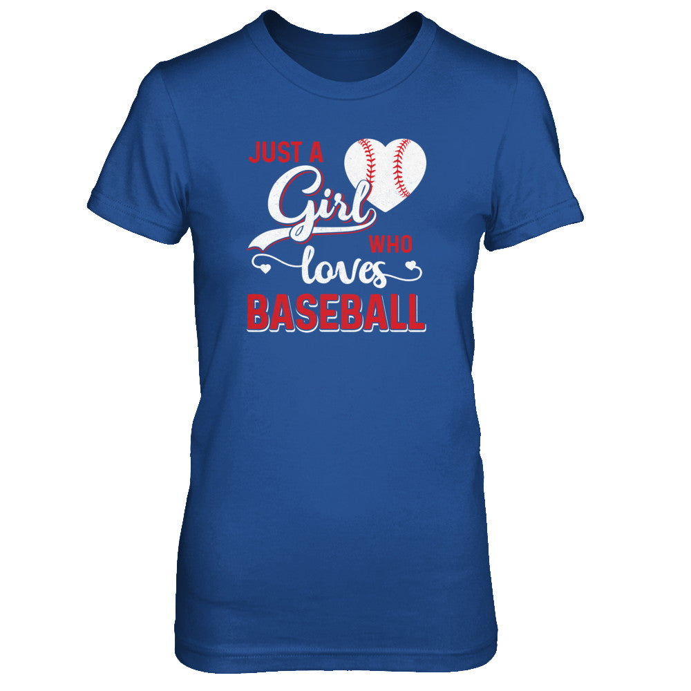 Just A Girl Who Loves Baseball T-Shirt & Tank Top | Teecentury.com