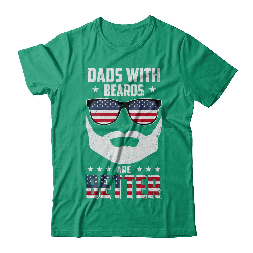 Dads With Beards Are Better American Flag Fathers Day T-Shirt & Hoodie | Teecentury.com