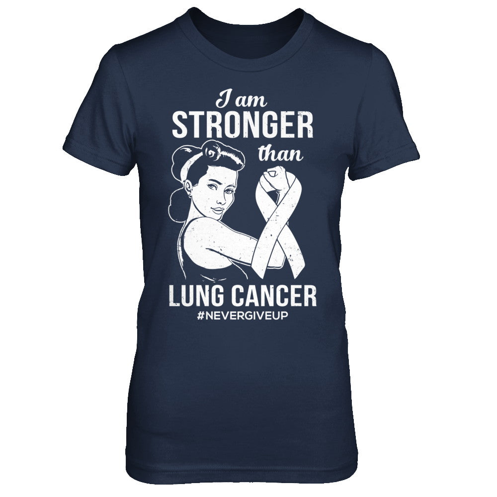 I Am Stronger Than Lung Cancer Awareness Support T-Shirt & Hoodie | Teecentury.com