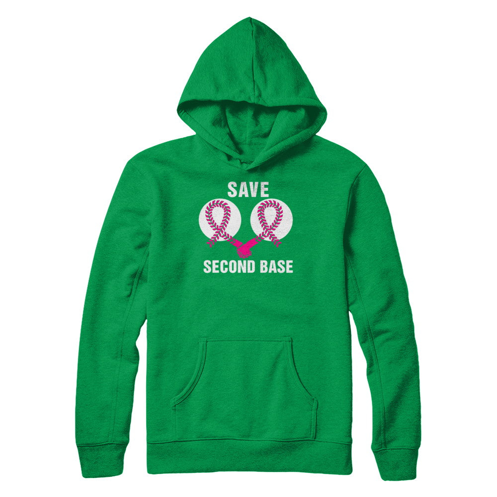 Save The Second Base Breast Cancer Awareness Baseball T-Shirt & Hoodie | Teecentury.com