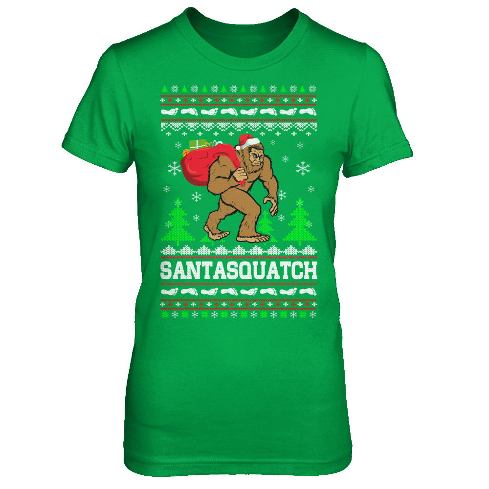 Funny Santasquatch Bigfoot Ugly Christmas Sweater Gift T-Shirt & Sweatshirt | Teecentury.com