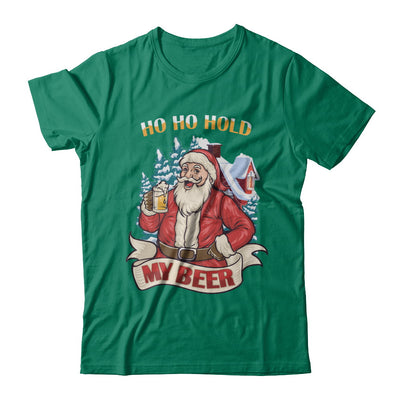 Ho Ho Hold My Beer Santa Claus Drinking Xmas Christmas T-Shirt & Sweatshirt | Teecentury.com