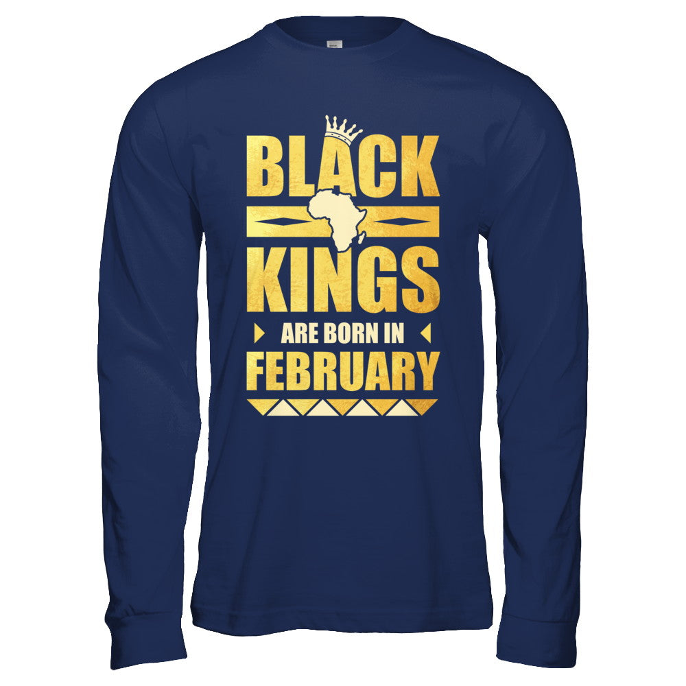 Black Kings Are Born In February Birthday T-Shirt & Hoodie | Teecentury.com