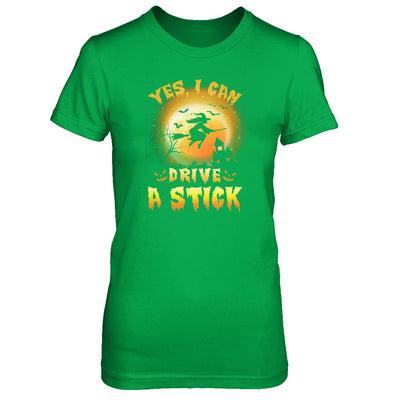 Yes I Can Drive A Stick Broom Funny Halloween Witch T-Shirt & Tank Top | Teecentury.com